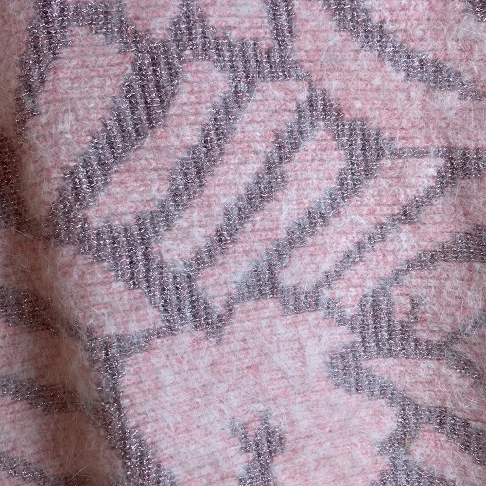 Vintage 80’s pink beaded angora luscious pink sweater. Size S 42” chest. 131‎
